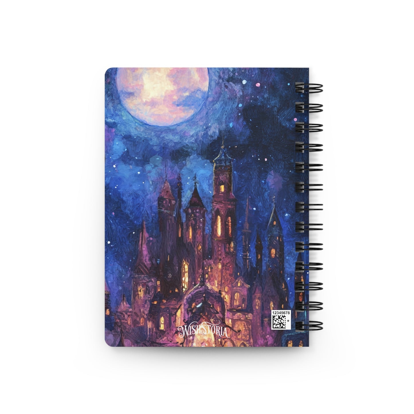 Spiral Lined Notebook - Moonlight Princess Spiral Lined Notebook - Moonlight Princess Wishstoria