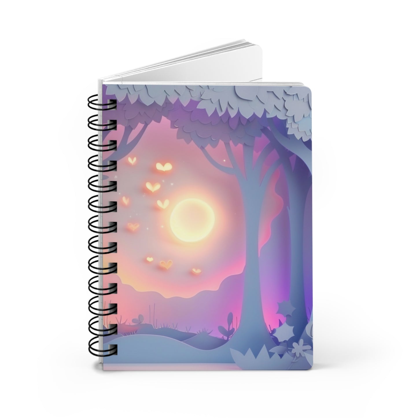 Spiral Lined Notebook - Enchanted Forest Spiral Lined Notebook - Enchanted Forest Wishstoria