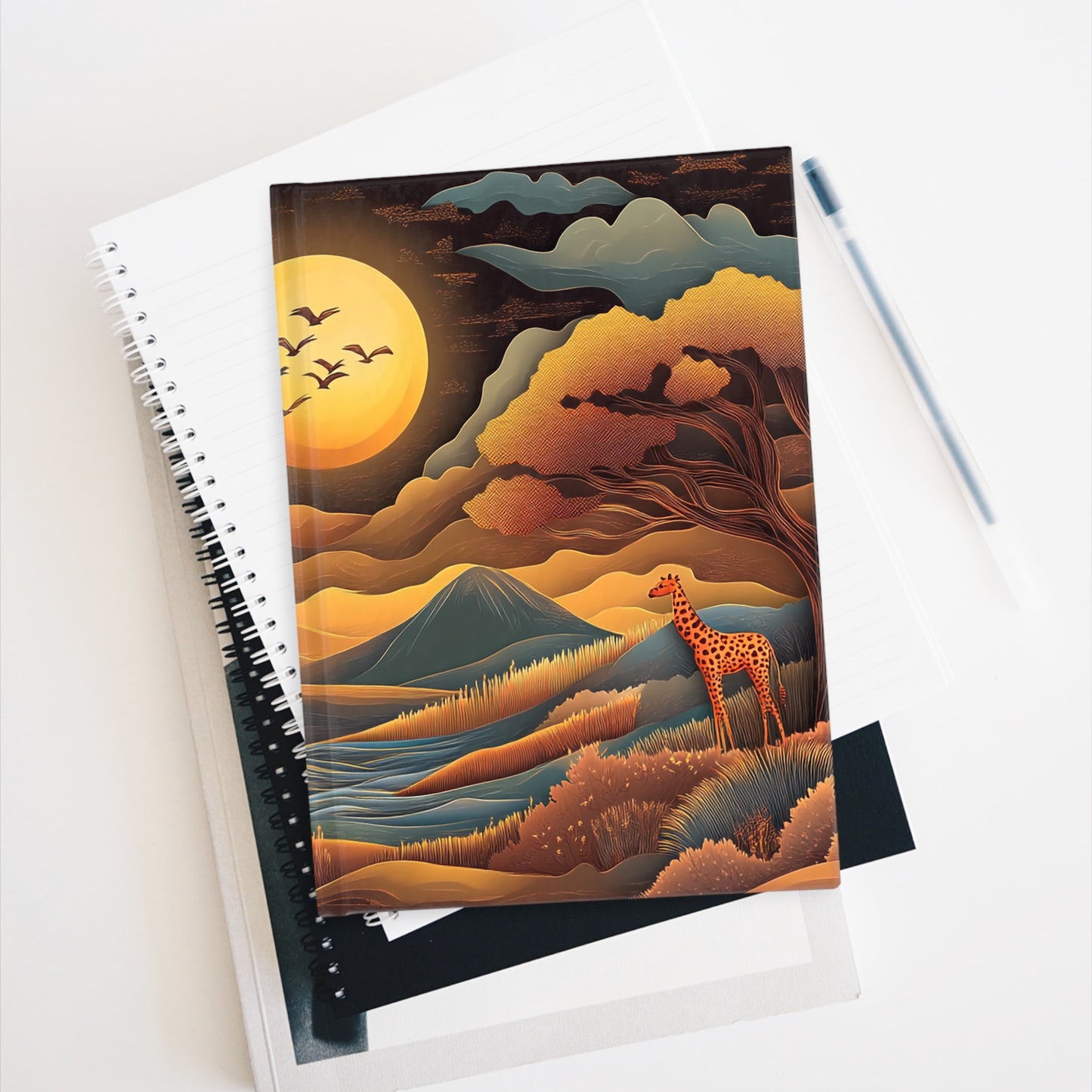 Sunset African Landscape - Mini Hardcover Journal Sunset African Landscape - Mini Hardcover Journal Wishstoria