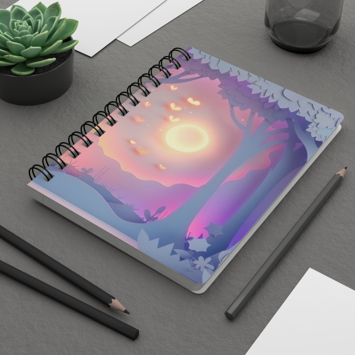 Spiral Lined Notebook - Enchanted Forest Spiral Lined Notebook - Enchanted Forest Wishstoria