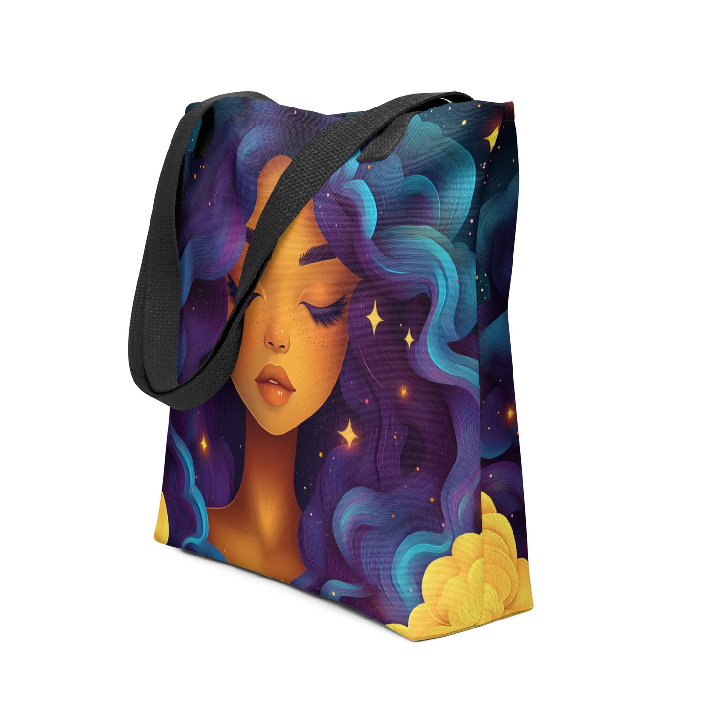 Violet and Blue Celestial Goddess - Tote Bag Violet and Blue Celestial Goddess - Tote Bag Wishstoria