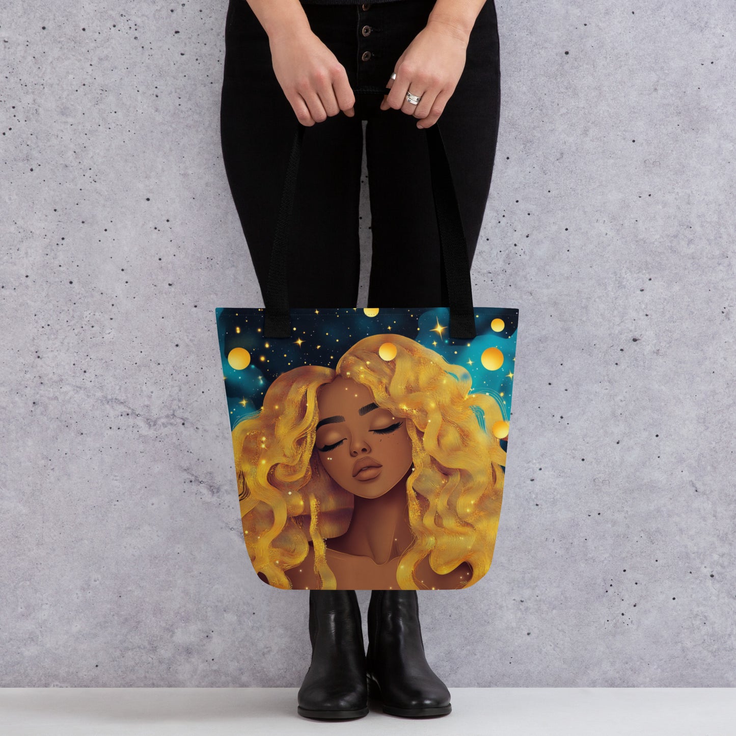 Yellow Celestial Goddess - Tote Bag Yellow Celestial Goddess - Tote Bag Wishstoria