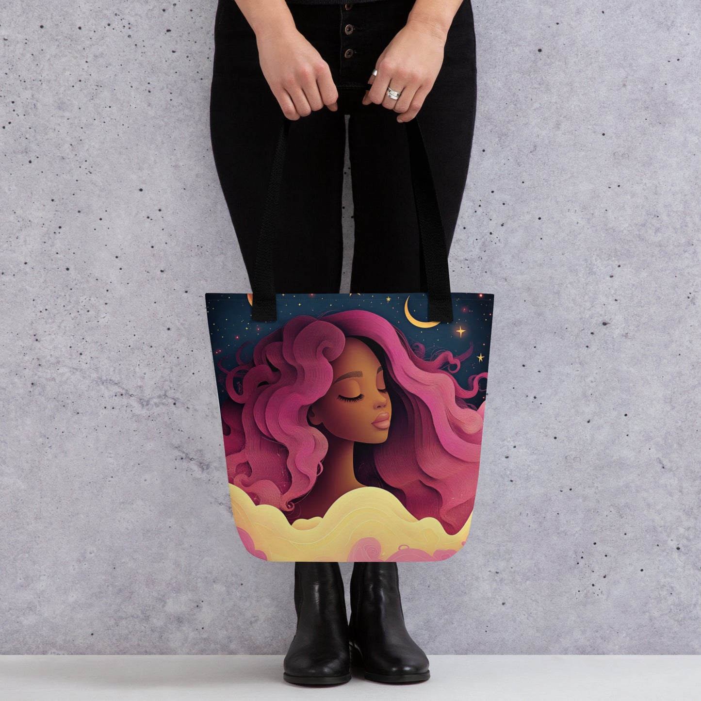 Fuchsia Celestial Goddess - Tote Bag Fuchsia Celestial Goddess - Tote Bag Wishstoria
