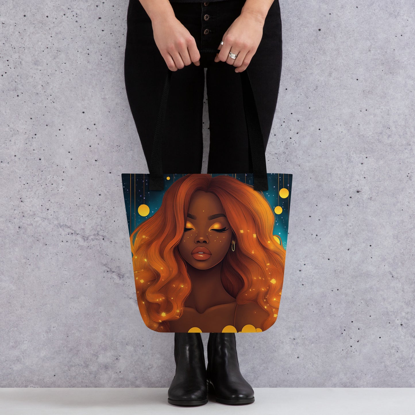 Orange Celestial Goddess - Tote Bag Orange Celestial Goddess - Tote Bag Wishstoria