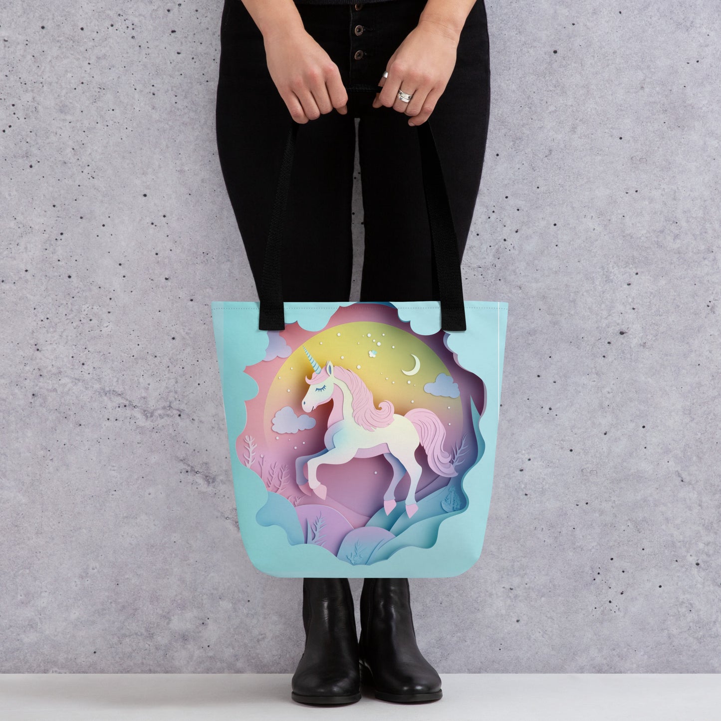 Tote Bag - Whimsical Unicorn Tote Bag - Whimsical Unicorn Wishstoria