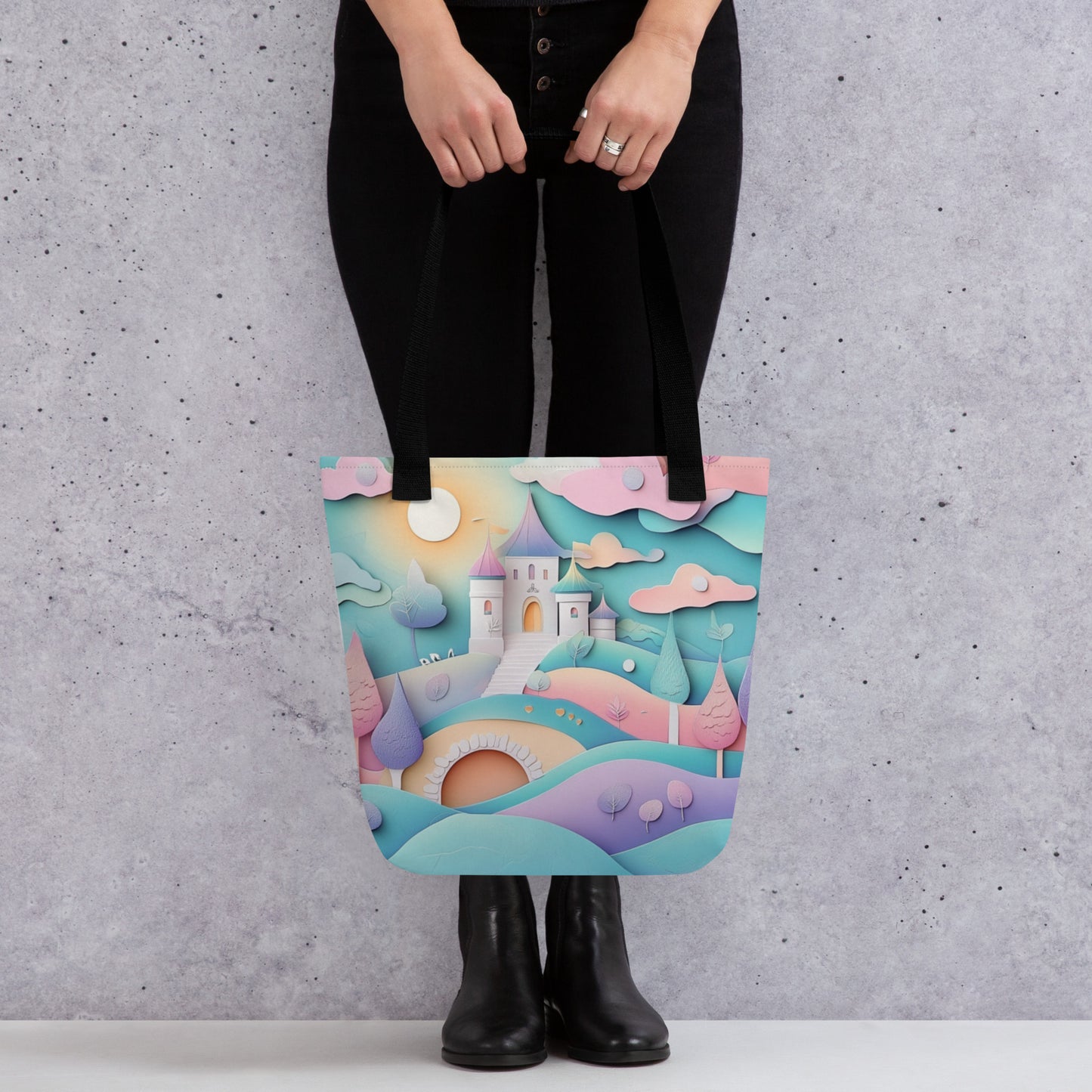 Pastel Castle - Tote Bag Pastel Castle - Tote Bag Wishstoria