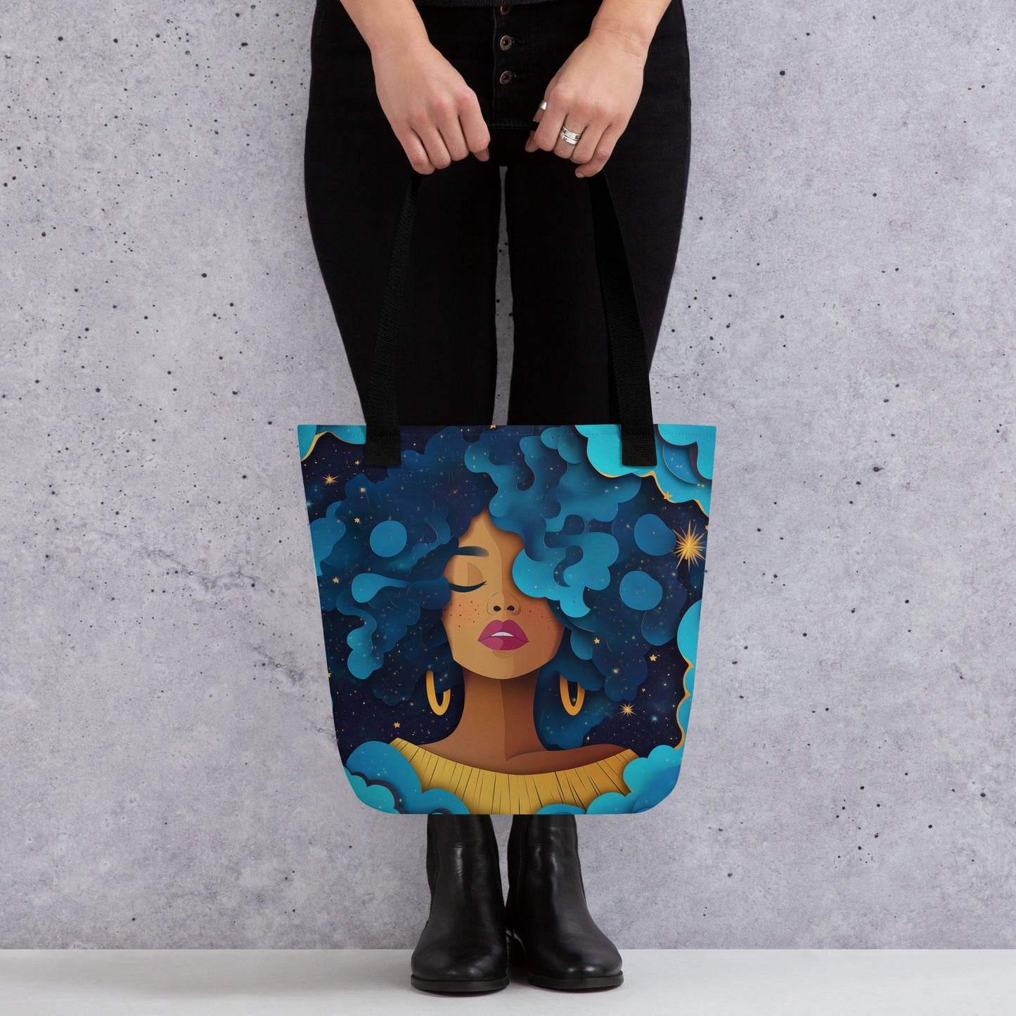 Blue Celestial Goddess - Tote Bag Blue Celestial Goddess - Tote Bag Wishstoria