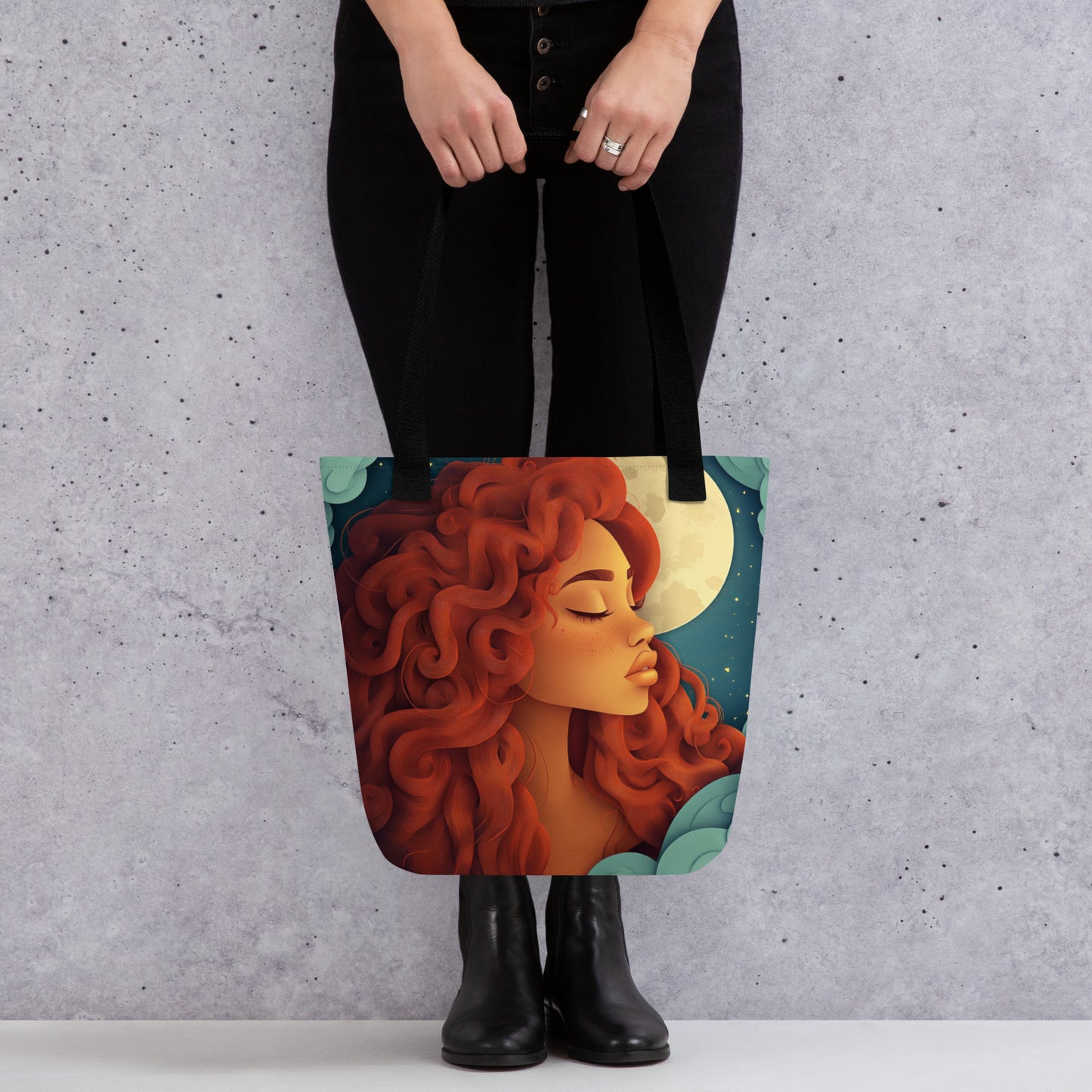 Tote Bag - Celestial Goddess (red) Tote Bag - Celestial Goddess (red) Wishstoria