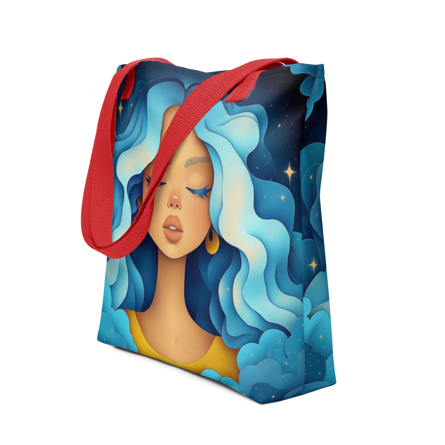 Tote Bag - Celestial Goddess (light blue) Tote Bag - Celestial Goddess (light blue) Wishstoria