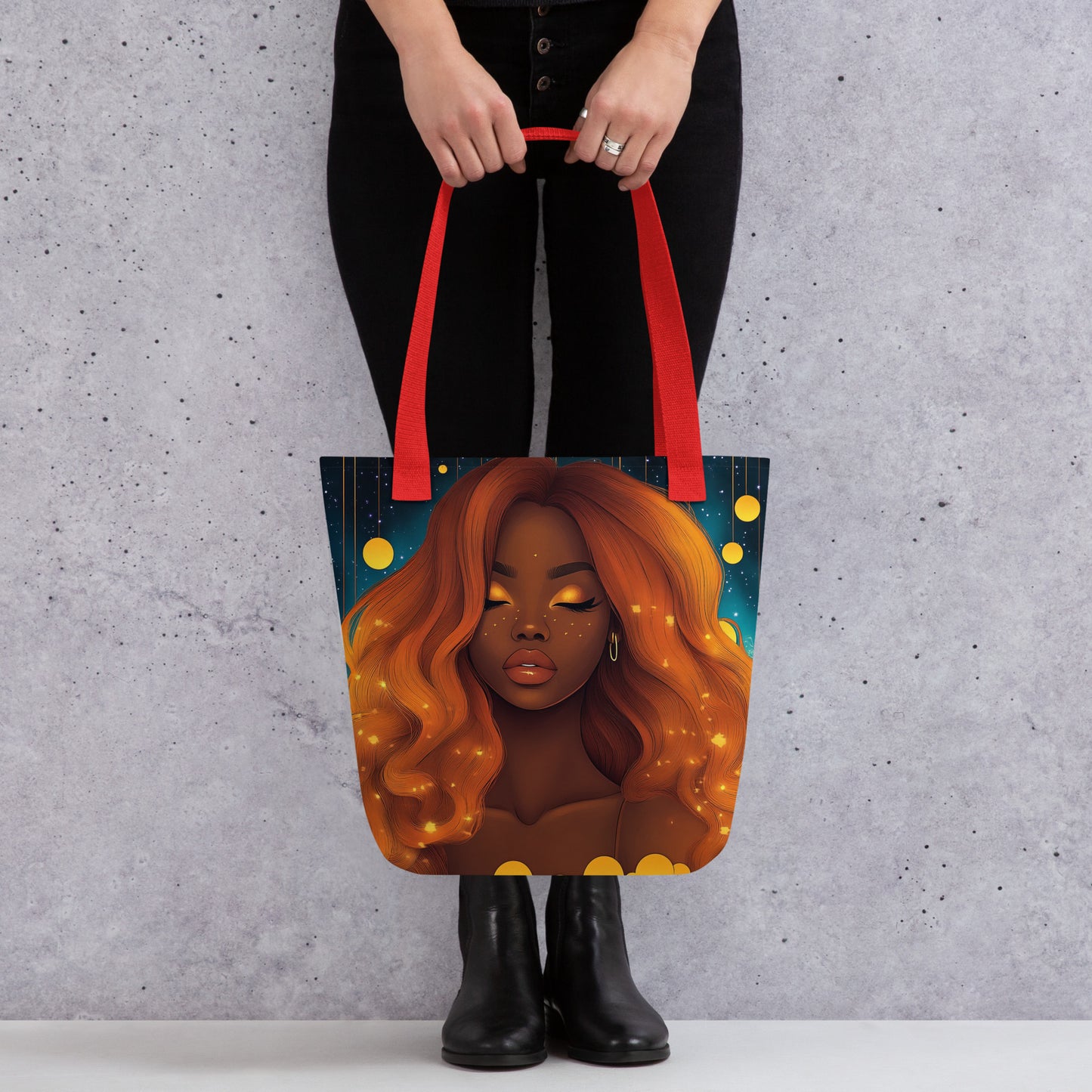 Orange Celestial Goddess - Tote Bag Orange Celestial Goddess - Tote Bag Wishstoria