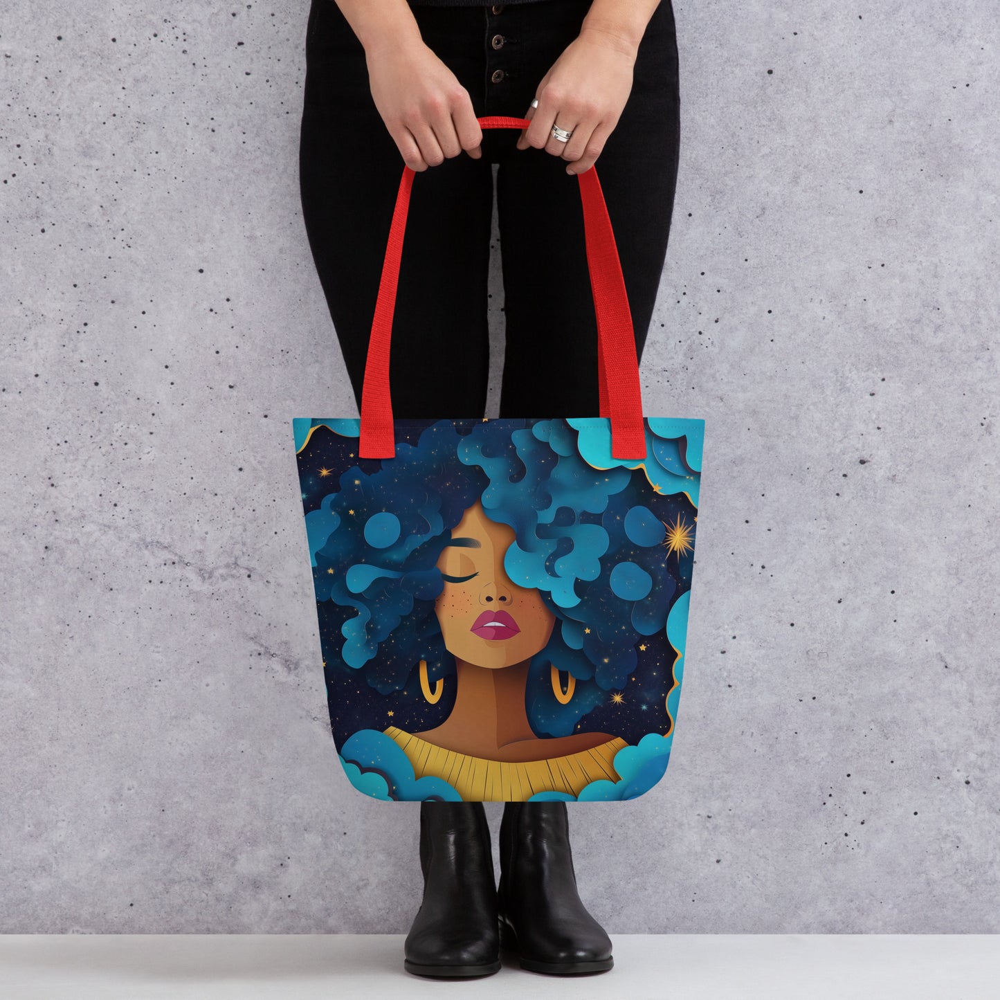 Blue Celestial Goddess - Tote Bag Blue Celestial Goddess - Tote Bag Wishstoria
