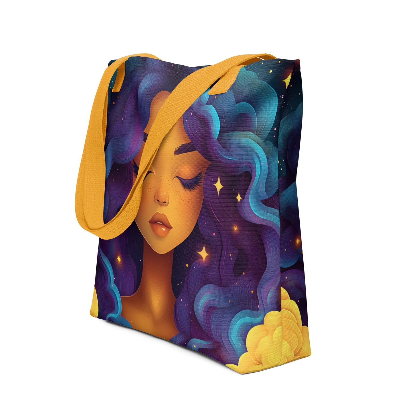 Violet and Blue Celestial Goddess - Tote Bag Violet and Blue Celestial Goddess - Tote Bag Wishstoria