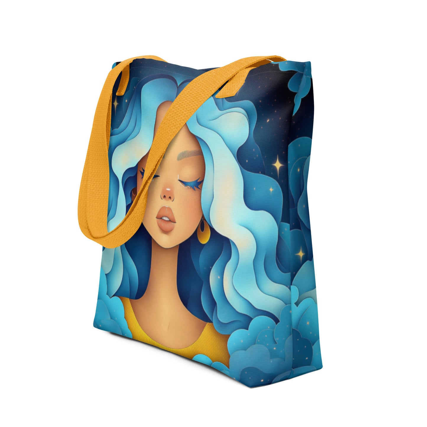 Tote Bag - Celestial Goddess (light blue) Tote Bag - Celestial Goddess (light blue) Wishstoria