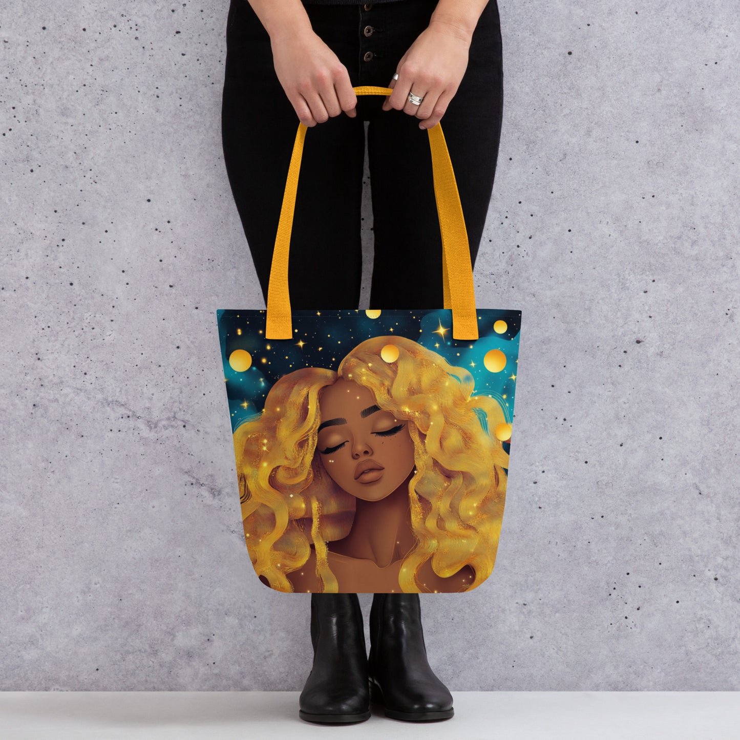 Yellow Celestial Goddess - Tote Bag Yellow Celestial Goddess - Tote Bag Wishstoria