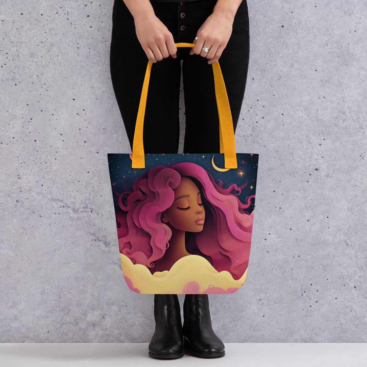 Fuchsia Celestial Goddess - Tote Bag Fuchsia Celestial Goddess - Tote Bag Wishstoria