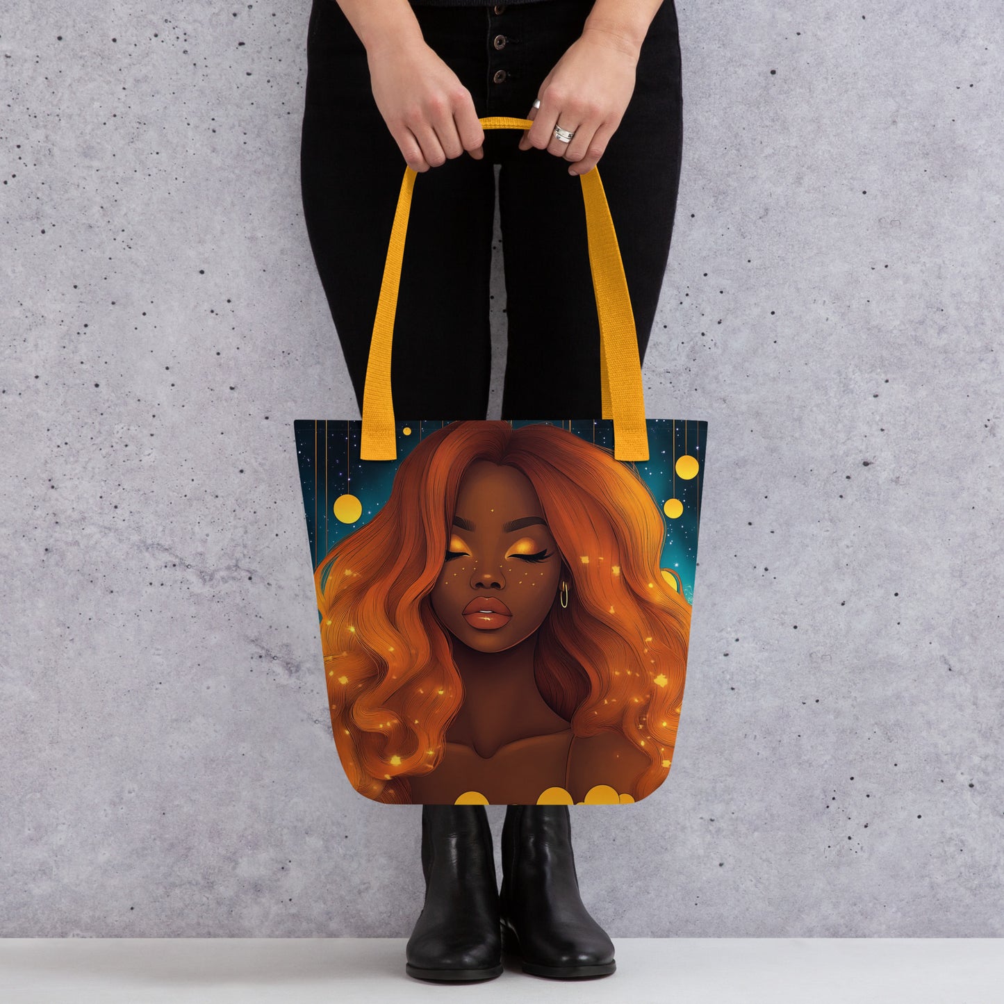 Orange Celestial Goddess - Tote Bag Orange Celestial Goddess - Tote Bag Wishstoria