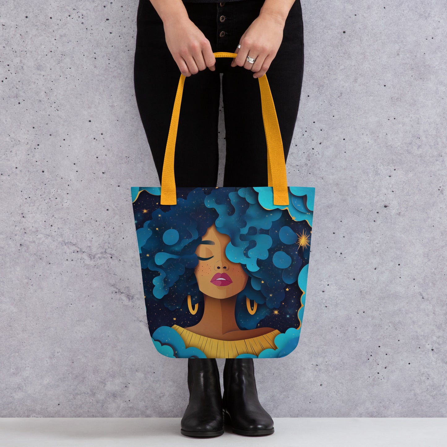 Blue Celestial Goddess - Tote Bag Blue Celestial Goddess - Tote Bag Wishstoria