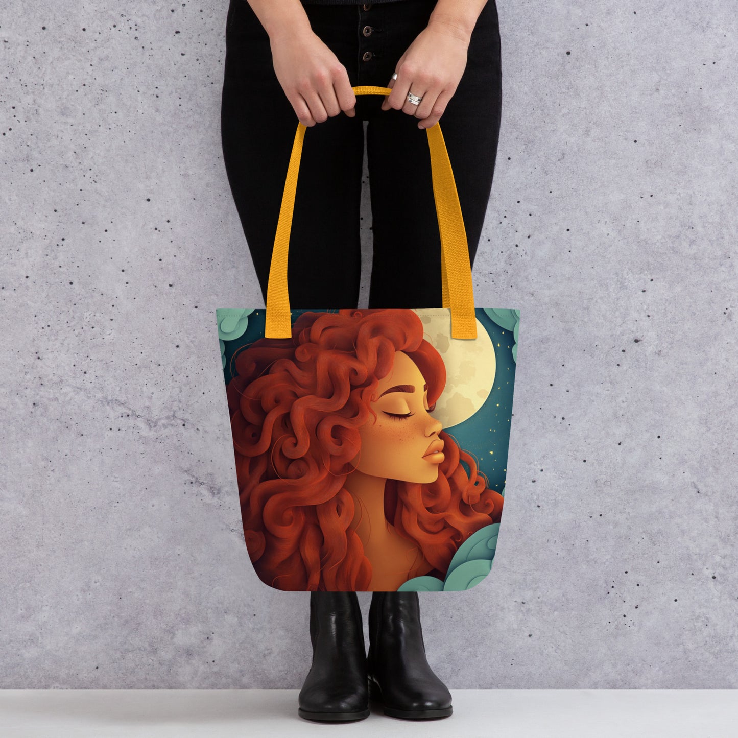 Tote Bag - Celestial Goddess (red) Tote Bag - Celestial Goddess (red) Wishstoria
