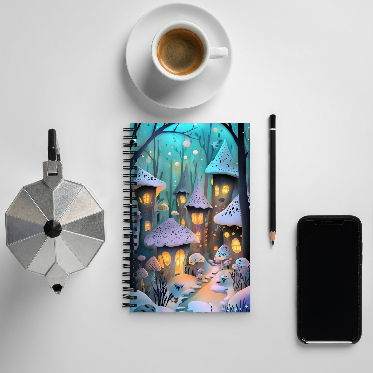 Spiral notebook - Fairy Village - Wishstoria Stationery