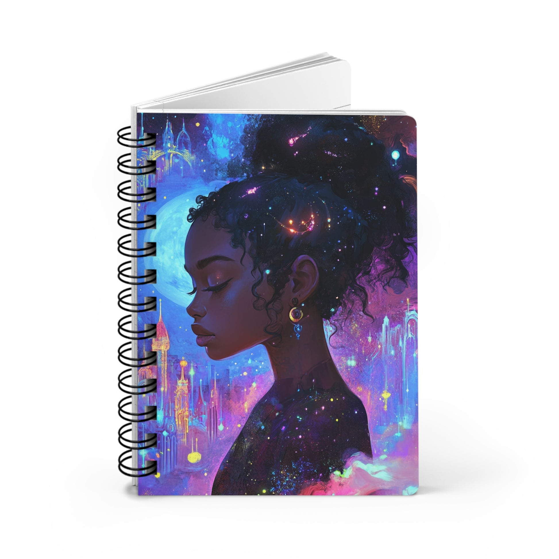 Spiral Lined Notebook - Illuminated Princess   Spiral Lined Notebook - Illuminated Princess Wishstoria