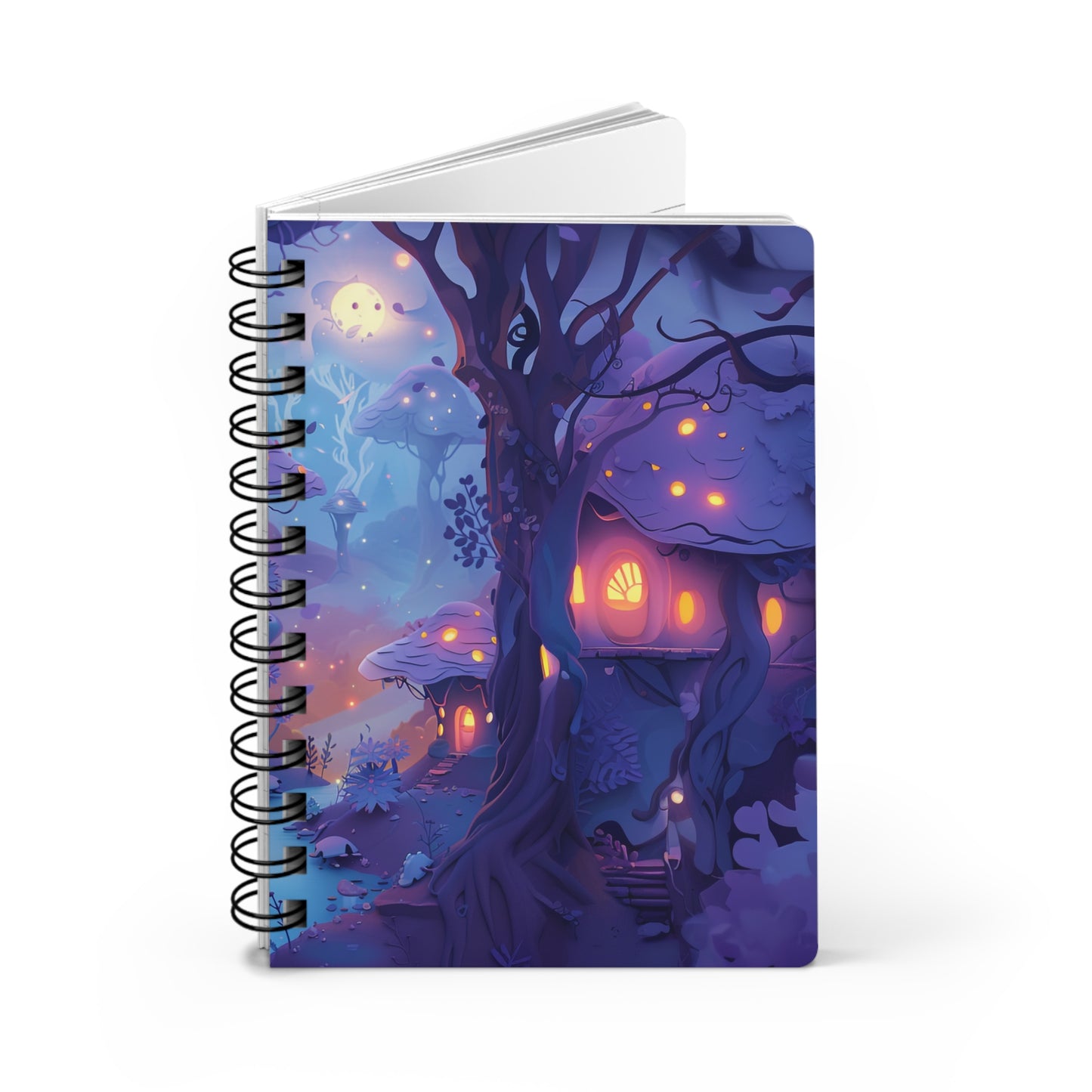 Spiral Lined Notebook - Fairy Village   Spiral Lined Notebook - Fairy Village Wishstoria