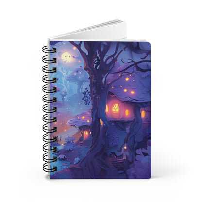 Spiral Lined Notebook - Fairy Village   Spiral Lined Notebook - Fairy Village Wishstoria
