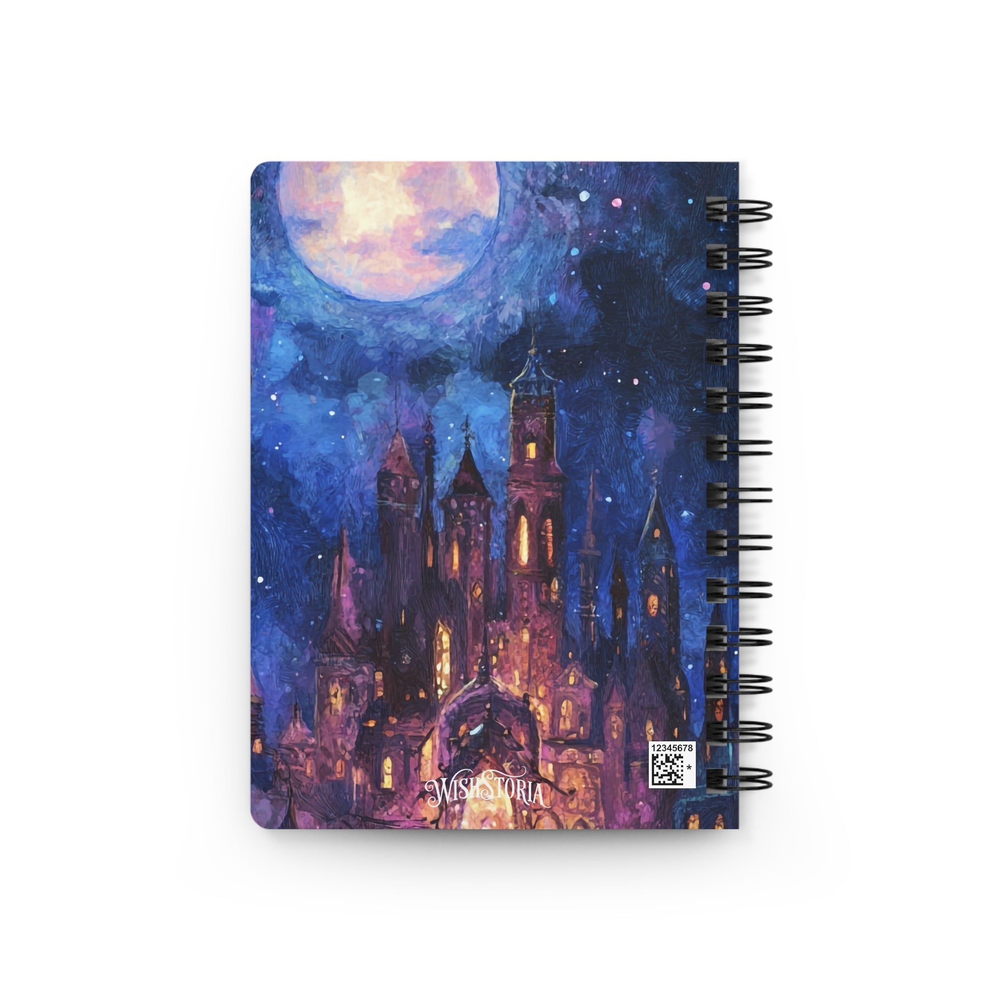 Spiral Lined Notebook - Moonlight Princess   Spiral Lined Notebook - Moonlight Princess Wishstoria