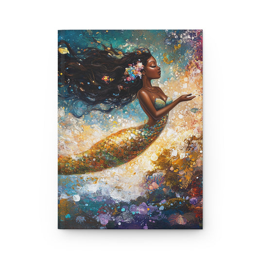 Watercolor Mermaid - Standard Hardcover Journal   Watercolor Mermaid - Standard Hardcover Journal Wishstoria