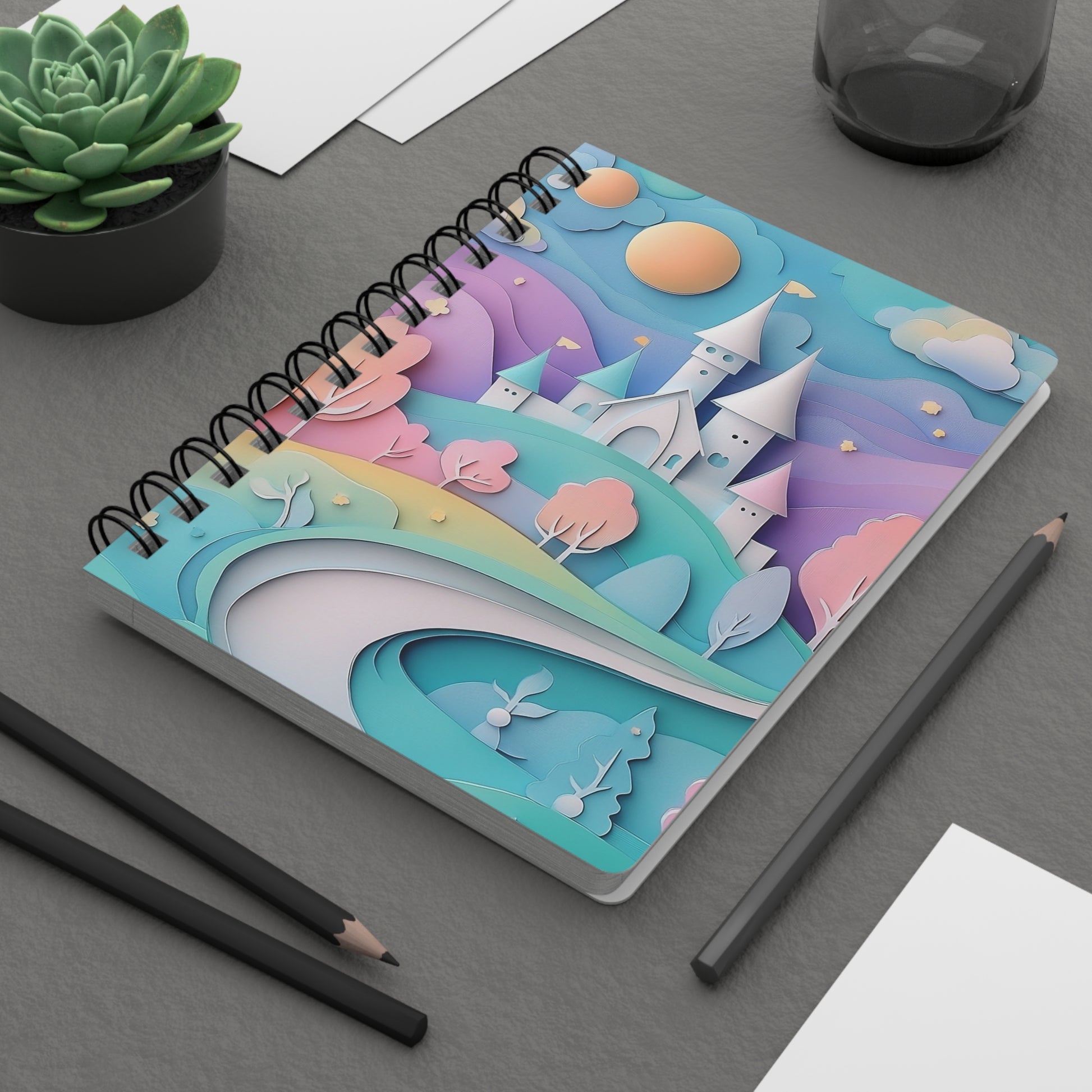 Spiral Bound Journal - Pastel Paper Kingdom Wishstoria Stationery Store