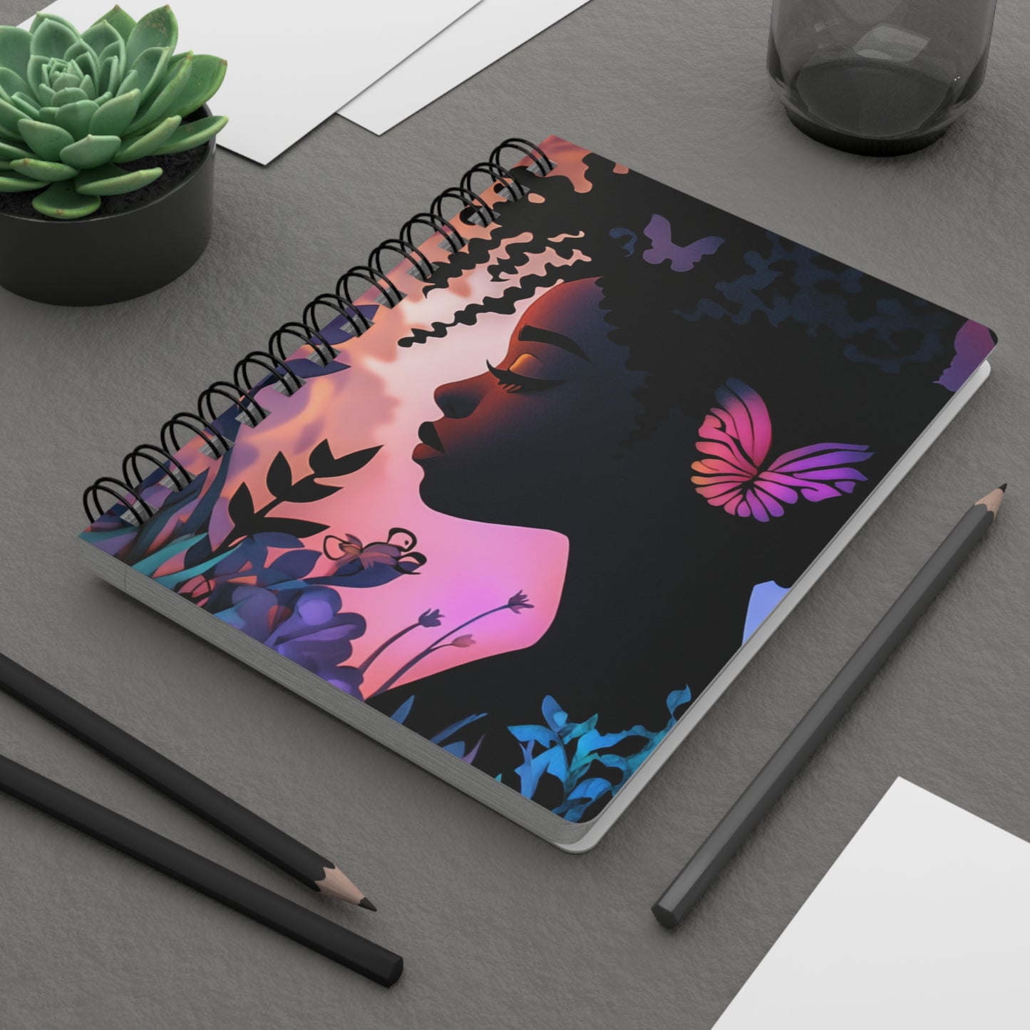 Spiral Bound Journal - Fluttering Garden   Spiral Bound Journal - Fluttering Garden Wishstoria