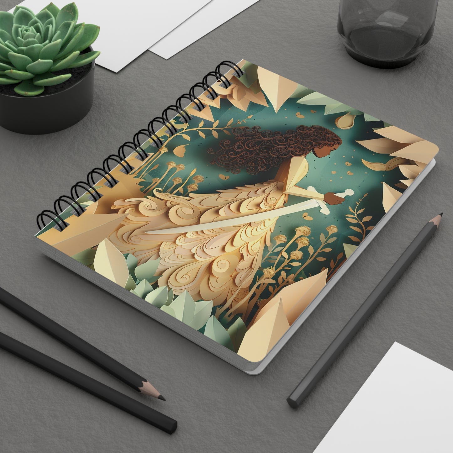 Spiral Lined Notebook - Princess Knight   Spiral Lined Notebook - Princess Knight Wishstoria