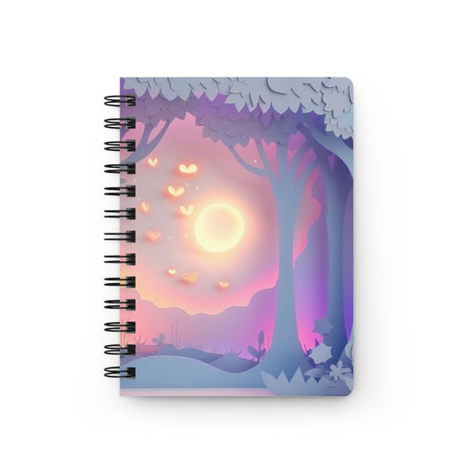 Spiral Lined Notebook - Enchanted Forest   Spiral Lined Notebook - Enchanted Forest Wishstoria
