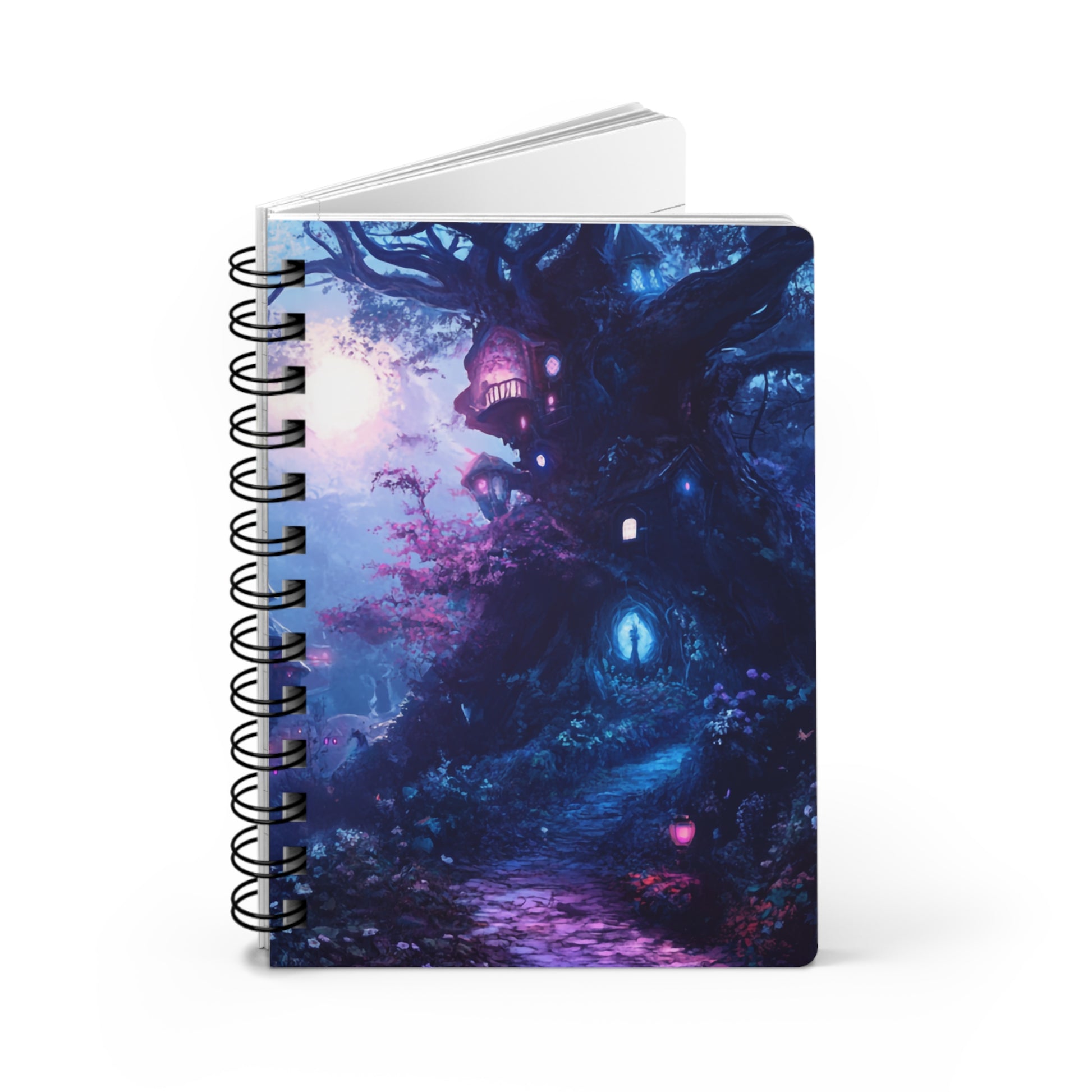 Spiral Lined Notebook - Enchanting Treehouse   Spiral Lined Notebook - Enchanting Treehouse Wishstoria