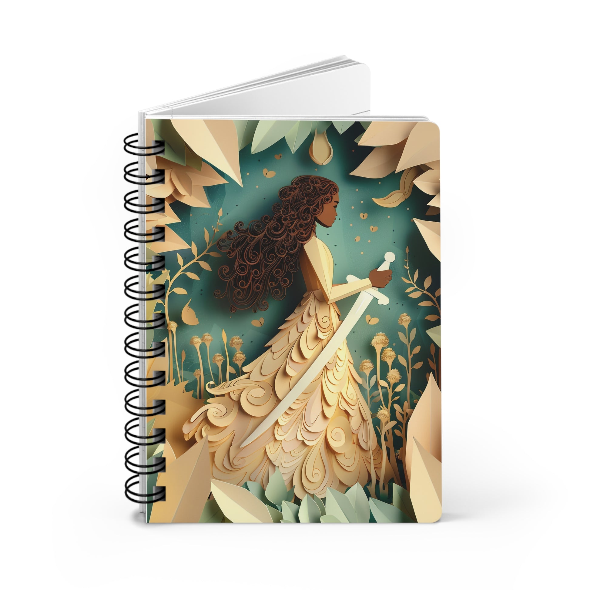 Spiral Lined Notebook - Princess Knight   Spiral Lined Notebook - Princess Knight Wishstoria