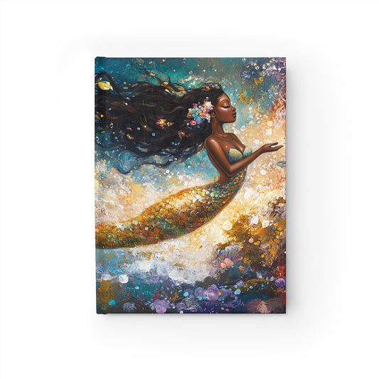 Watercolor Mermaid - Mini Hardcover Journal   Watercolor Mermaid - Mini Hardcover Journal Wishstoria