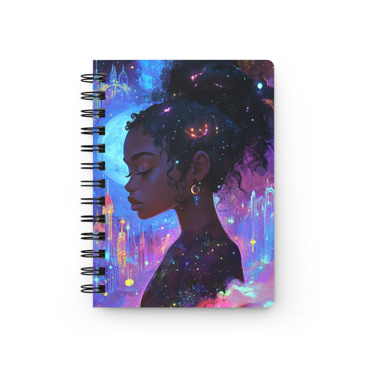 Spiral Lined Notebook - Illuminated Princess   Spiral Lined Notebook - Illuminated Princess Wishstoria