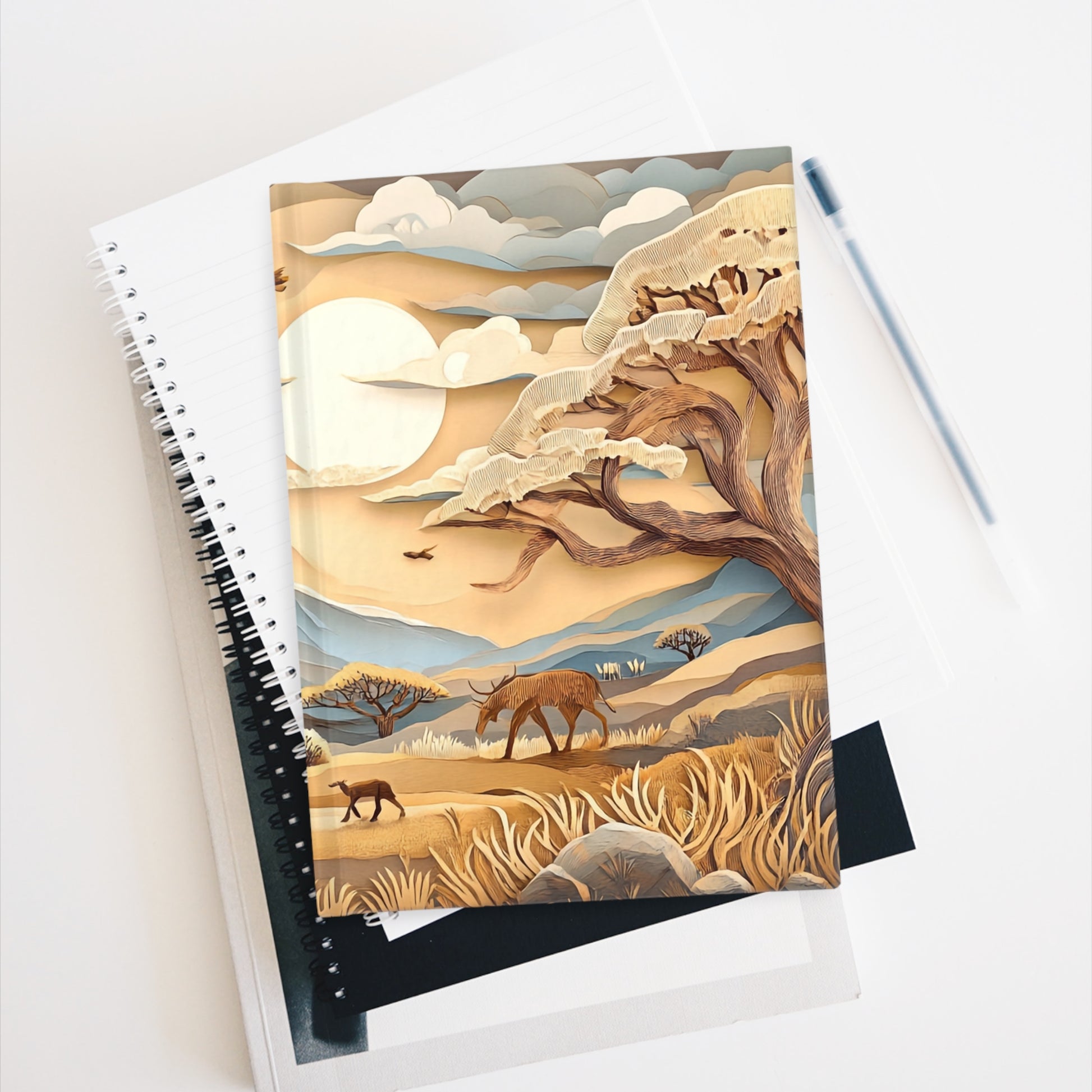 Morning African Landscape - Mini Hardcover Journal   Morning African Landscape - Mini Hardcover Journal Wishstoria
