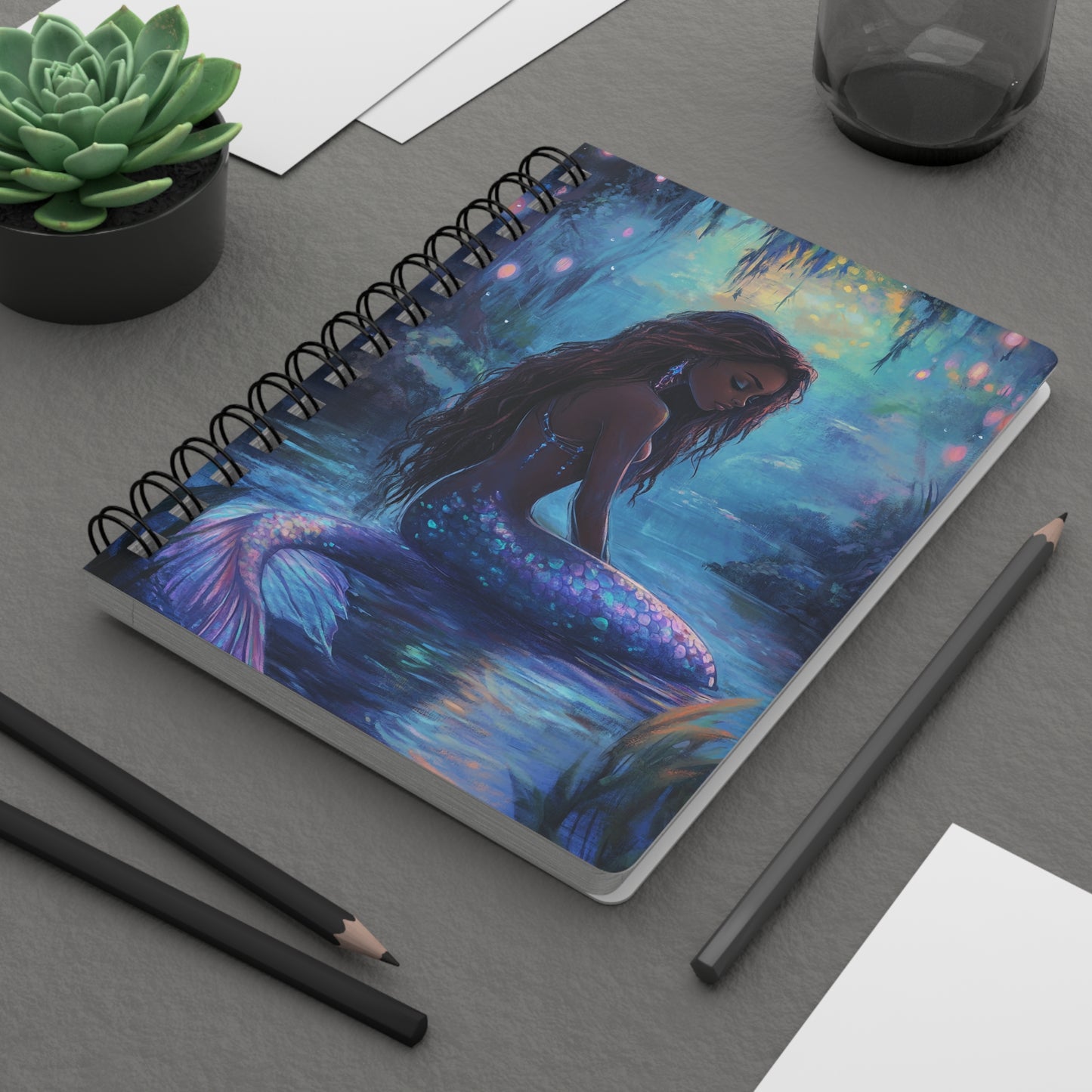 Spiral Bound Journal - Serene Mermaid   Spiral Bound Journal - Serene Mermaid Wishstoria