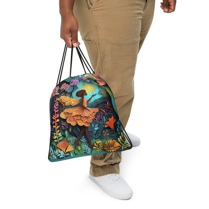 Magical Fairy Drawstring Bag 001   Magical Fairy Drawstring Bag 001 Wishstoria