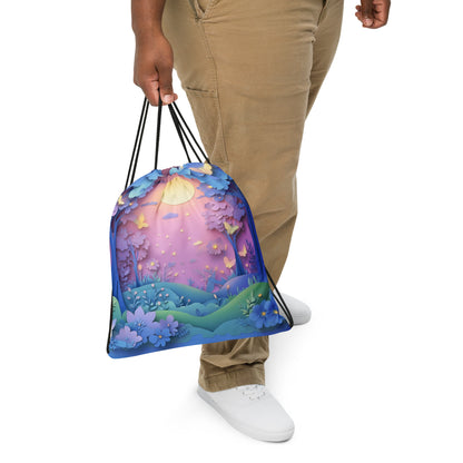 Enchanted Forest Drawstring Bag 001   Enchanted Forest Drawstring Bag 001 Wishstoria