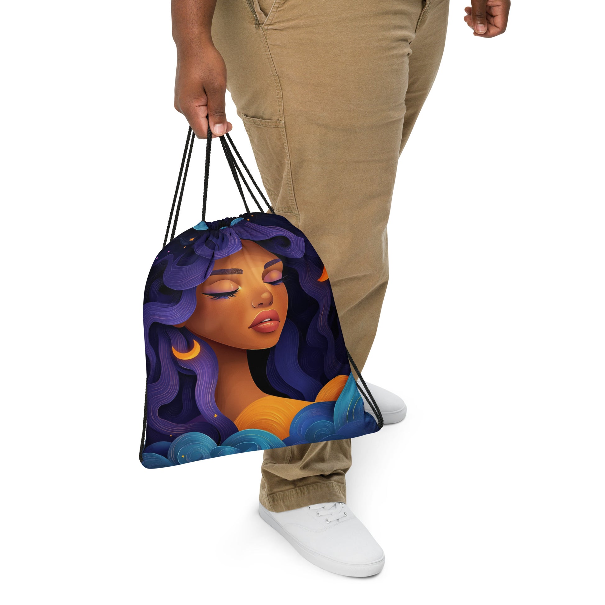 Celestial Fantasy Art Drawstring Bag 019   Celestial Fantasy Art Drawstring Bag 019 Wishstoria