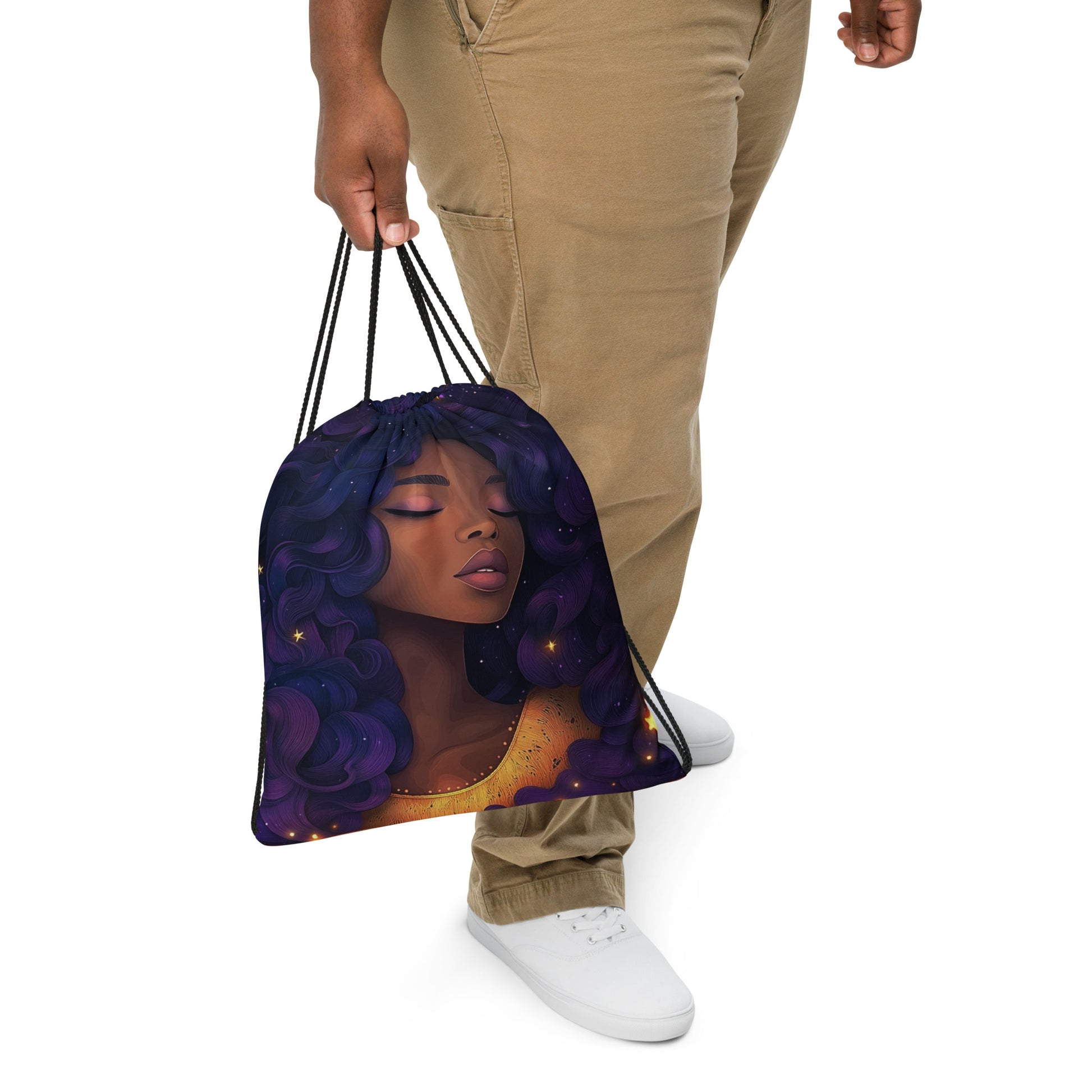 Celestial Fantasy Art Drawstring Bag 030   Celestial Fantasy Art Drawstring Bag 030 Wishstoria