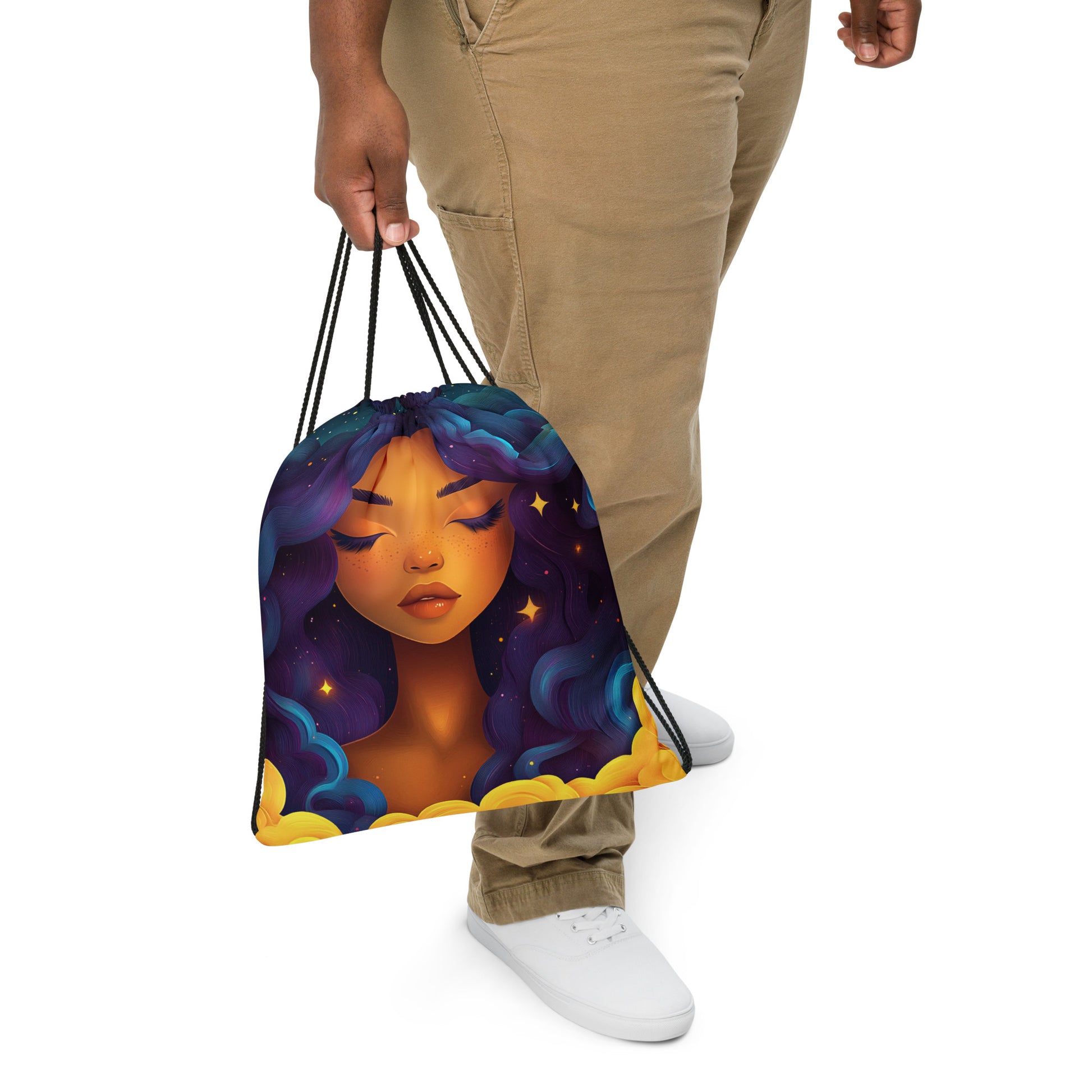Celestial Fantasy Art Drawstring Bag 021   Celestial Fantasy Art Drawstring Bag 021 Wishstoria