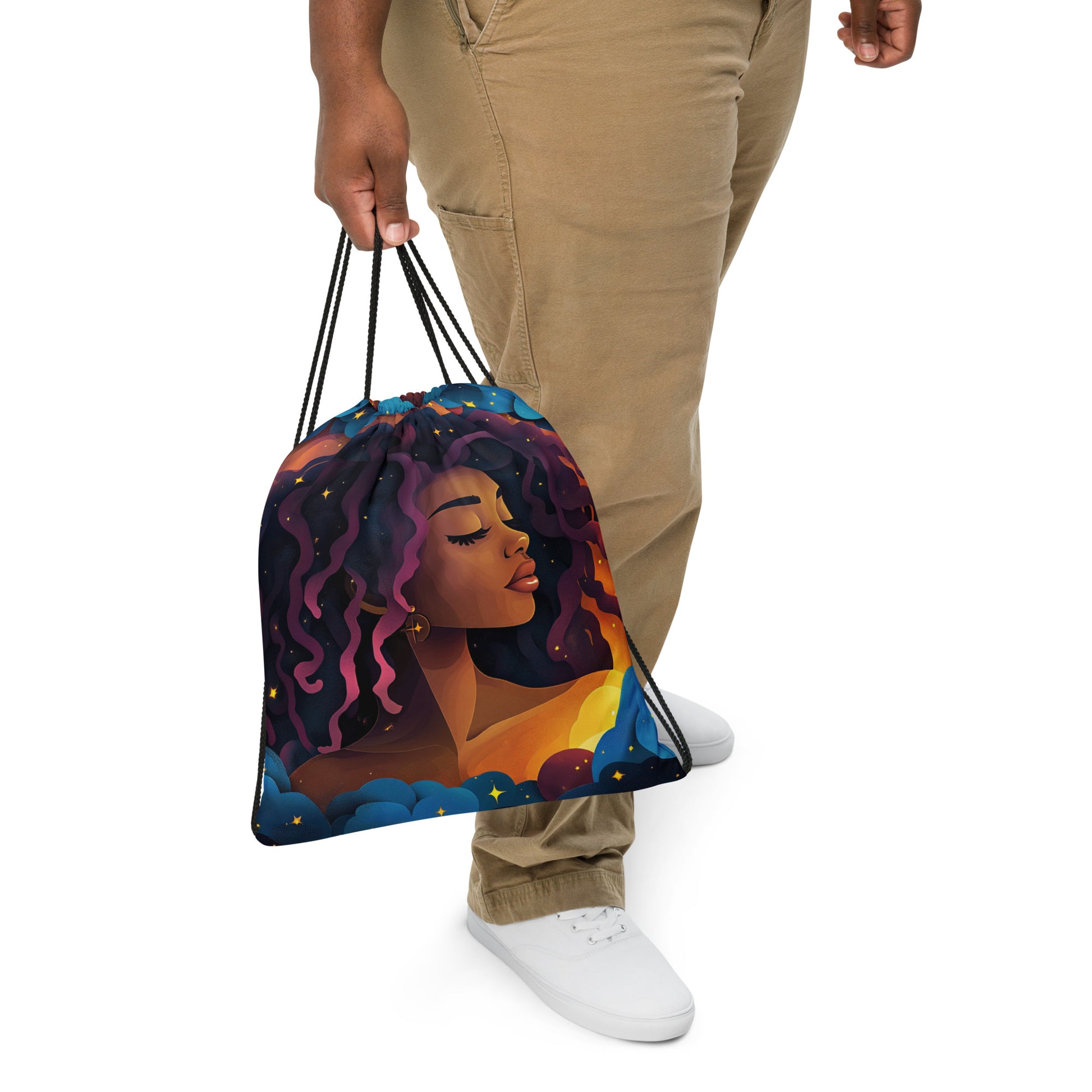 Celestial Fantasy Art Drawstring Bag 022   Celestial Fantasy Art Drawstring Bag 022 Wishstoria