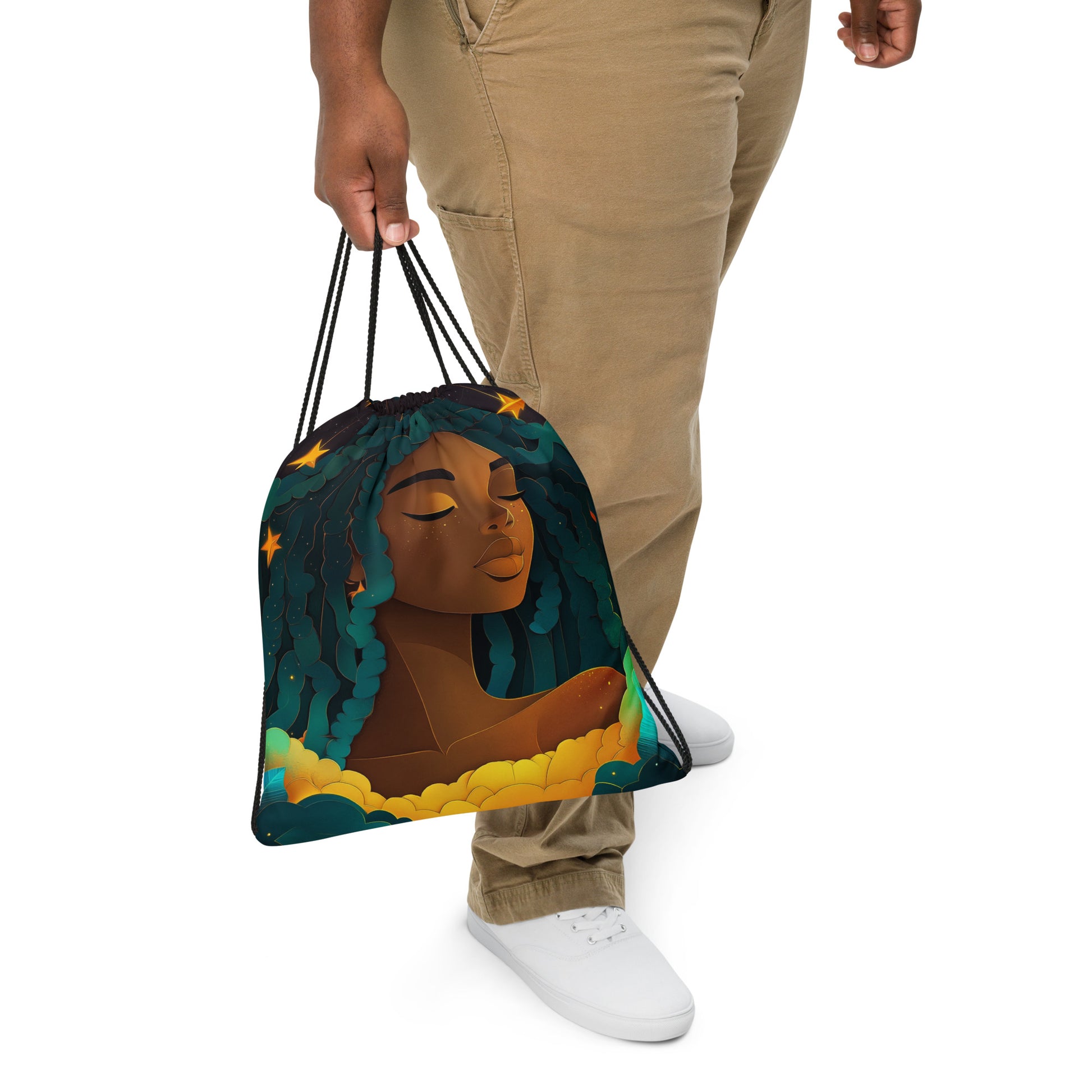 Celestial Fantasy Art Drawstring Bag 024   Celestial Fantasy Art Drawstring Bag 024 Wishstoria