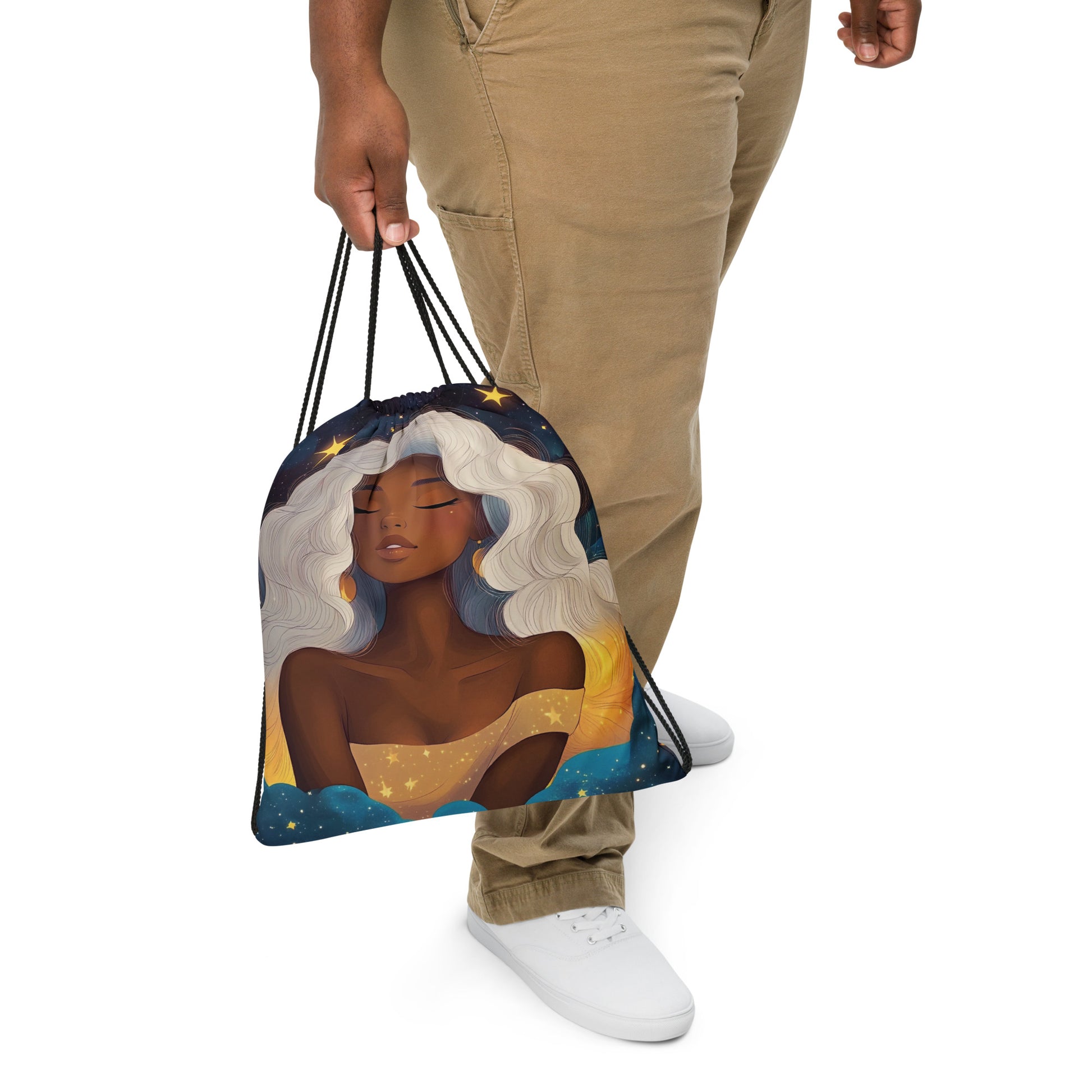 Celestial Fantasy Art Drawstring Bag 026   Celestial Fantasy Art Drawstring Bag 026 Wishstoria
