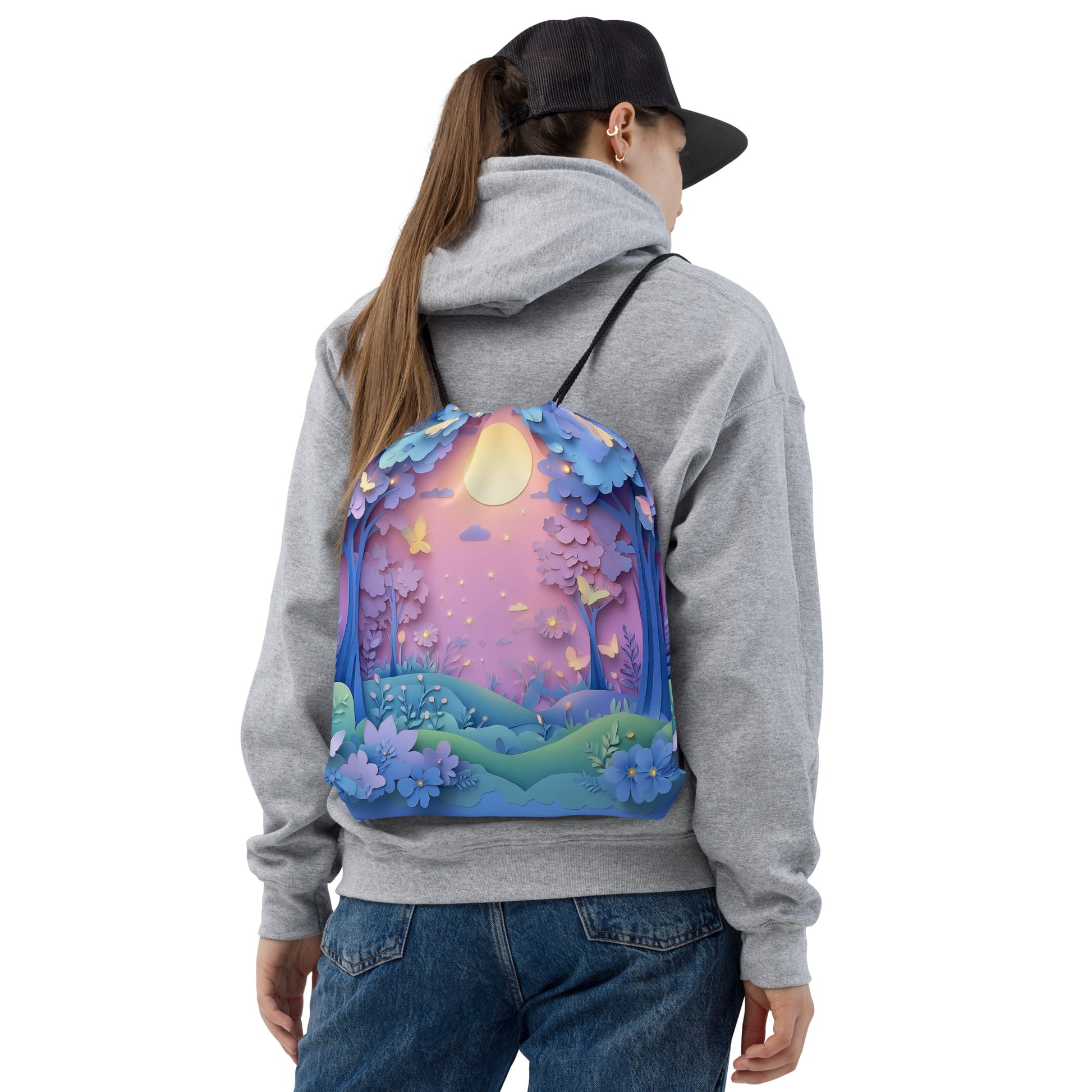 Enchanted Forest Drawstring Bag 001   Enchanted Forest Drawstring Bag 001 Wishstoria