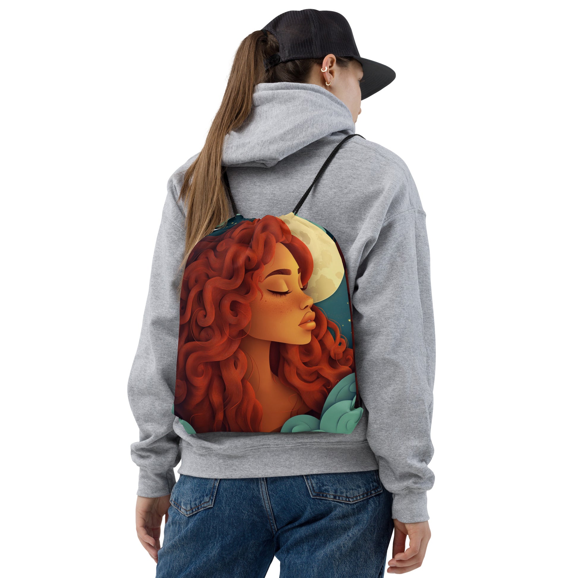 Celestial Fantasy Art Drawstring Bag 013   Celestial Fantasy Art Drawstring Bag 013 Wishstoria