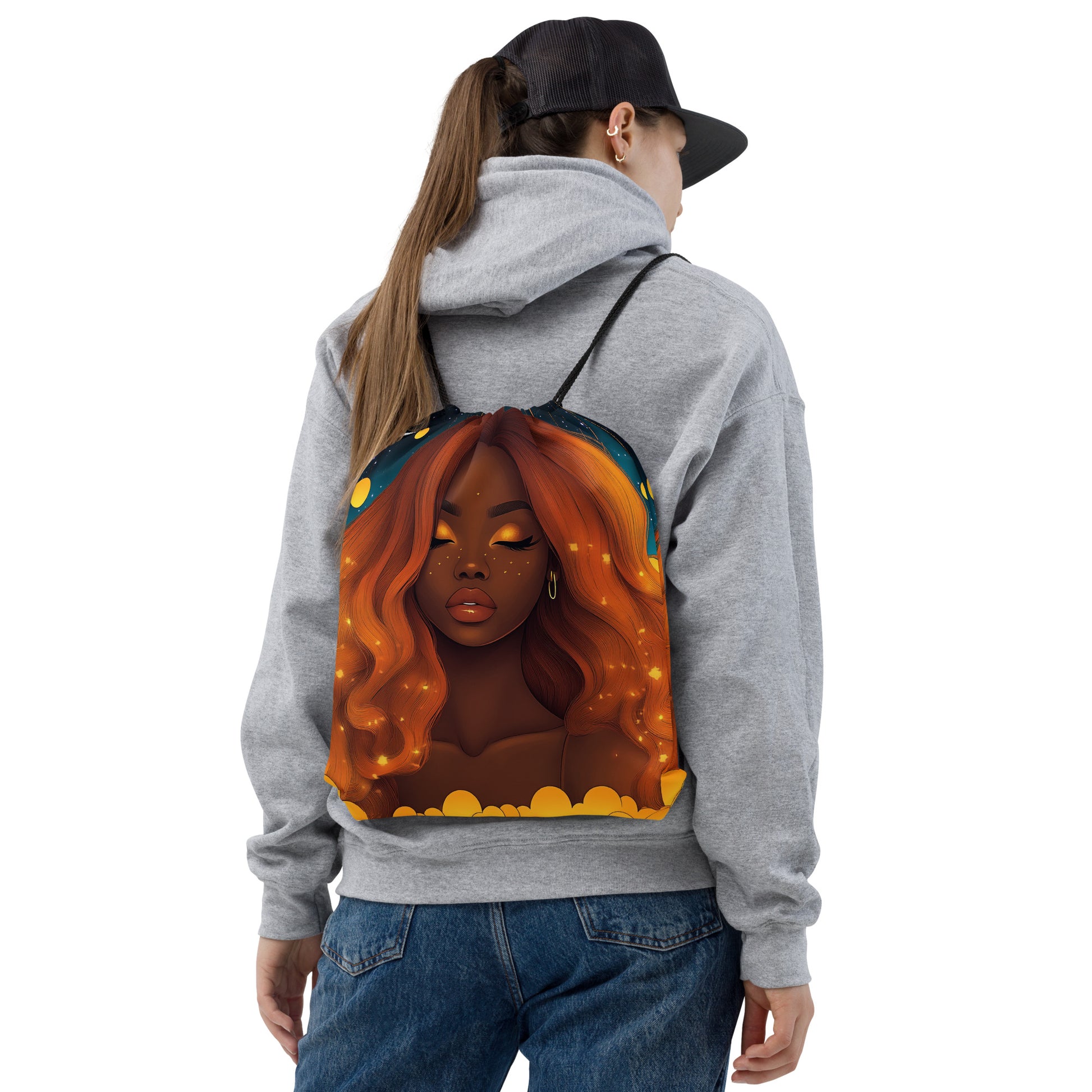 Celestial Fantasy Art Drawstring Bag 007   Celestial Fantasy Art Drawstring Bag 007 Wishstoria