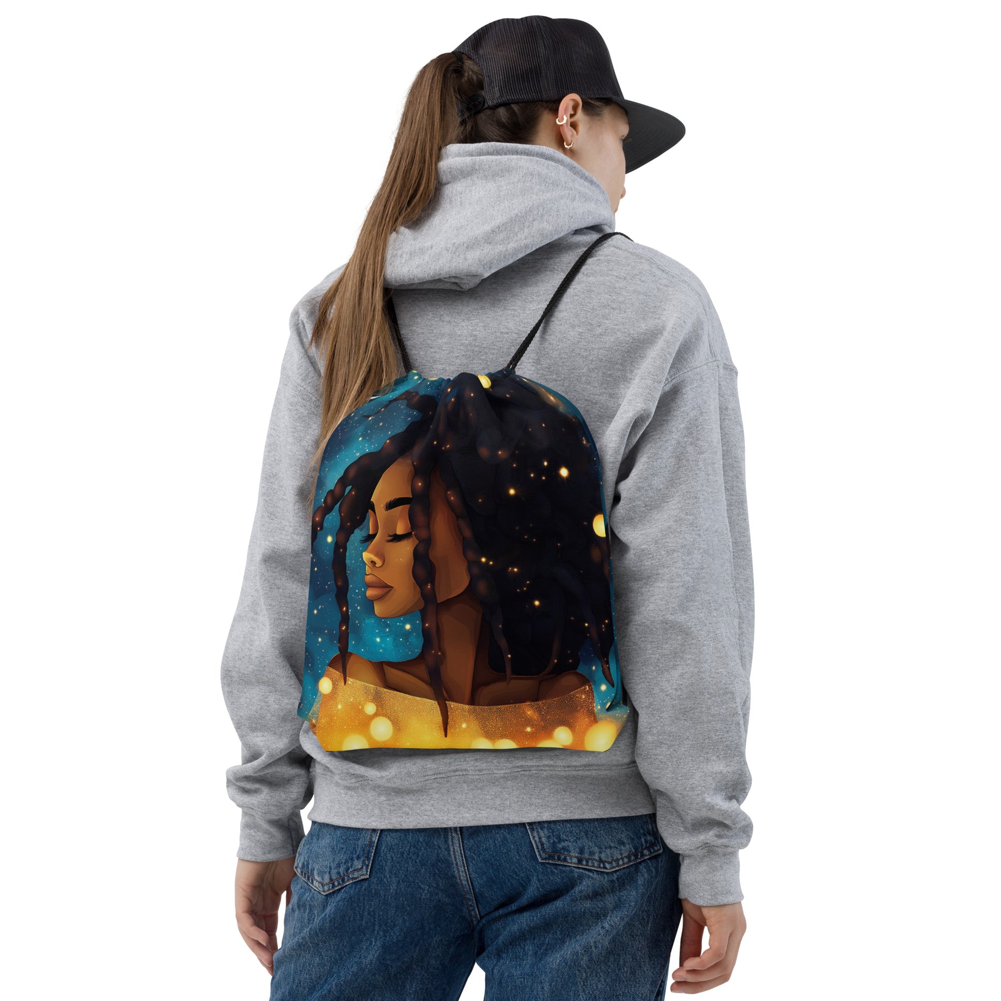 Celestial Fantasy Art Drawstring Bag 029   Celestial Fantasy Art Drawstring Bag 029 Wishstoria